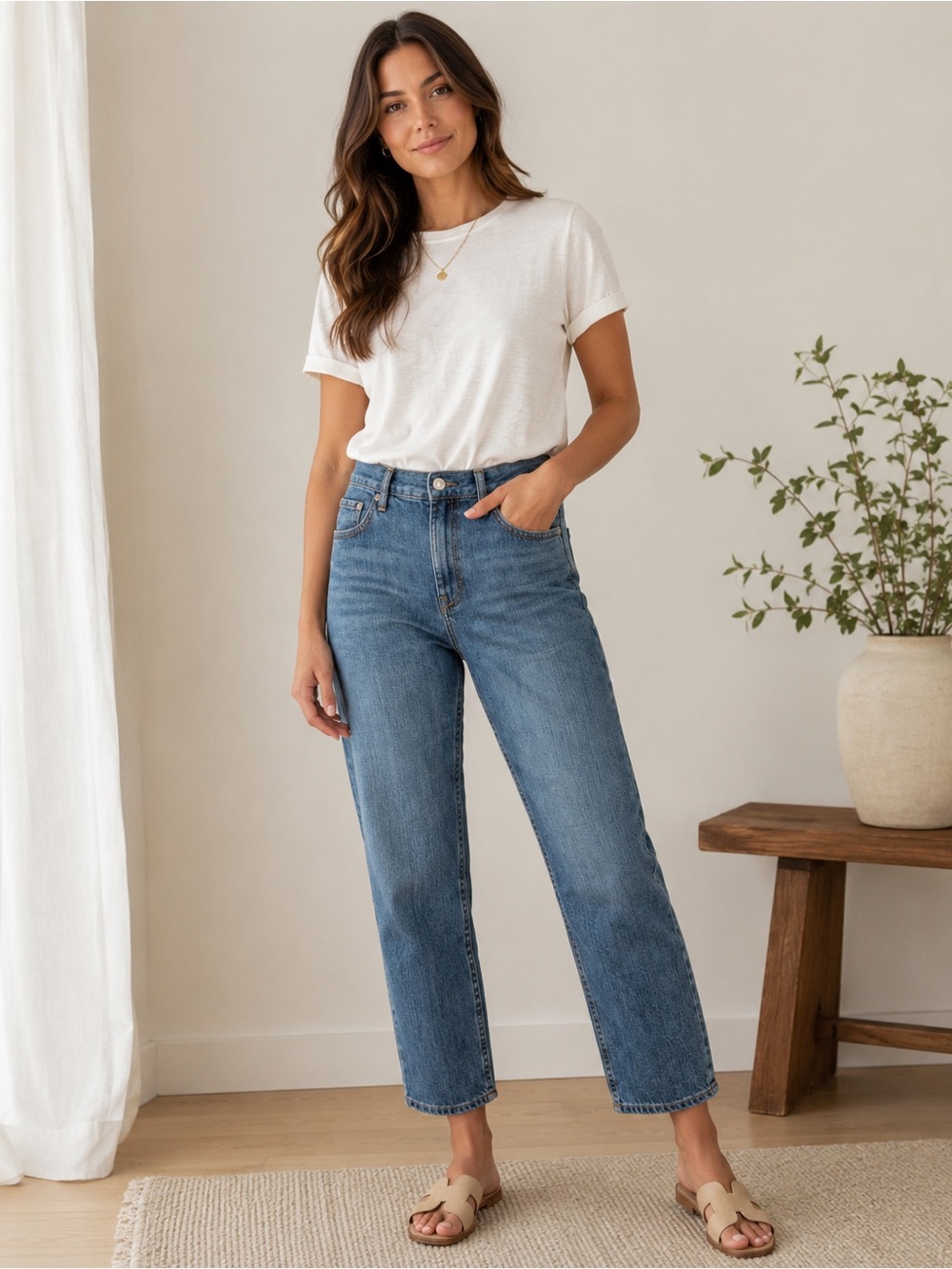 Everlane Lightweight Relaxed Jeans Women’s 28 Blue Straight Leg Denim